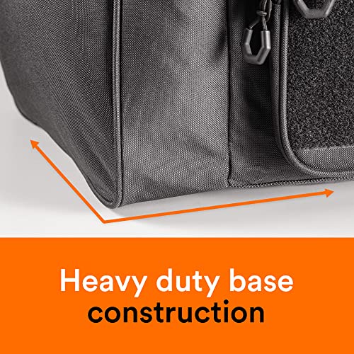 Fitdom 130L 36" Heavy Duty Extra Large Sports Gym Equipment Travel Duffle Bag W/Adjustable Shoulder Strap & 7 Compartments. Perfect for Soccer Baseball Basketball Hockey Football, Team Coaches & More - color: Black