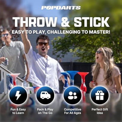 Popdarts PRO Pack Game Set (Drizzle) - Indoor, Outdoor Suction Cup, Throwing Game - Competition with a POP - color: Drizzle