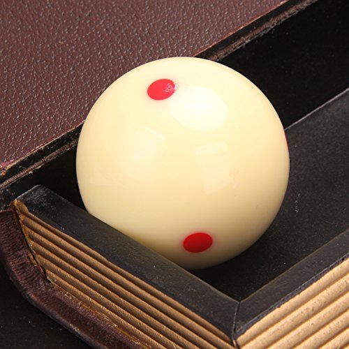 Red Dot Cue Ball, AAA-Grade PRO 6 Dot Billiard Practice Training Measle Que Ball - 2 1/4"