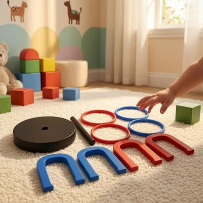 Hoop Toss Game Educational Stacking Toss Game Easy to Storage Activity Toy for Children