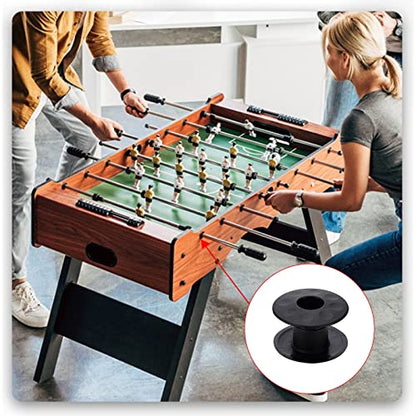 BENECREAT 8 Set Table Foosball Bushings, Black Football Bearing Rods for Standard Foosball Tables Foosball Replacement Parts, 2pcs/Set