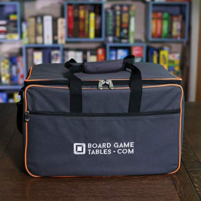 Allplay Game Haul Board Game Bag | Padded Travel Bag for Board Games & Tabletop Storage | Heavy-Duty Carry Case with Shoulder Strap, Large Capacity, Water-Resistant Design (Oxford Gray)