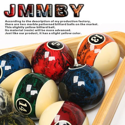 2-1/4" Premium Billiard Balls Set,Pool Ball,Marble-Swirl Style Billiards Ball Complete 16 Ball Set