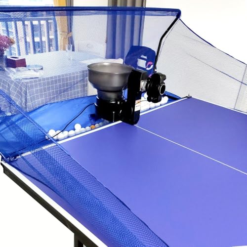 Table Tennis Ball Catch Net Ping Pong Ball Collecting Net Training Tool Table Tennis Robot for Serve Catcher Equipment for Ball Collection Serve or Multi-Ball Training