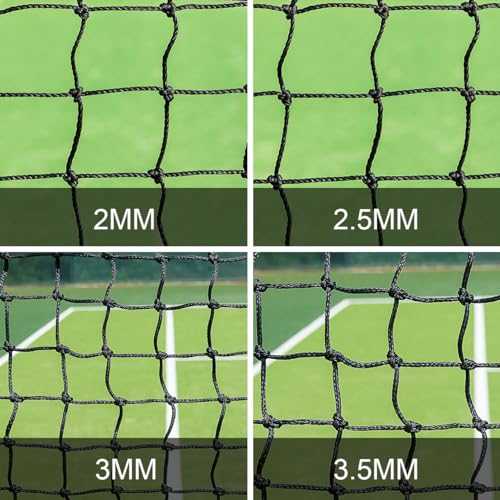 VERMONT Tennis Net – Championship Quality, Heavy-Duty HDPE | 42ft Doubles or 33ft Singles | 4 Thickness Options (2mm–3.5mm) - size: 3.5mm DT Singles [Standard], style: Loop and Pin