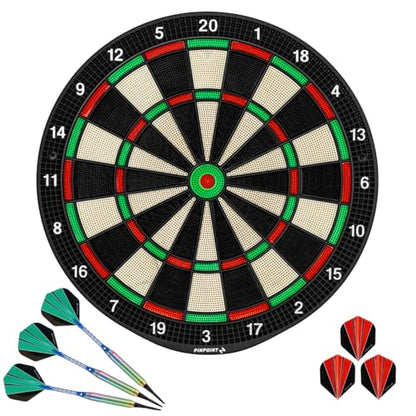 PINPOINT Soft Tip Dartboard | for Home Use with 6 Soft Tip Darts - Lightweight ABS Plastic Board - Optional Premium Soft Tip Darts - style: Premium Soft Tip Darts