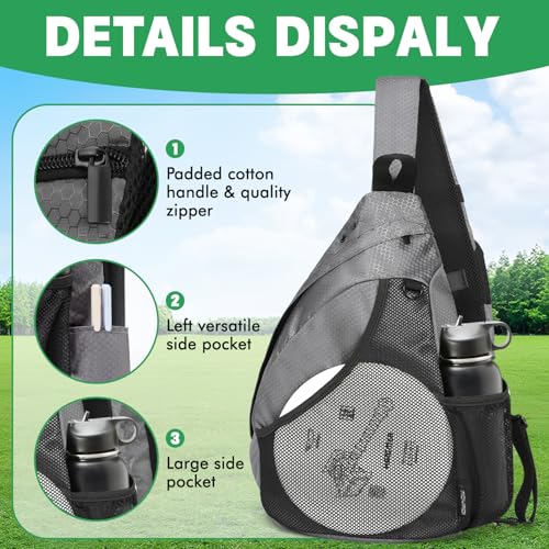 MOYAQI Disc Golf Bag with Retriever Holder and Storage Pockets, Disc Golf Backpack with 8-10 Disc Capacity, Padded Adjustable Strap and Back Panel, Lightweight and Durable - color: Light gray