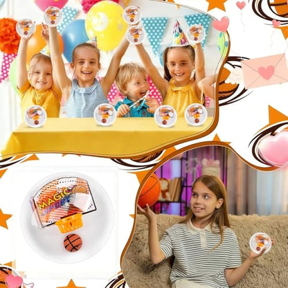 12 Set End of Year Student Gifts Basketball Party Favors Mini Basketball Handheld Shoot Score Hoop Game Classroom Rewards Carnival Prizes Party Supplies Exchange