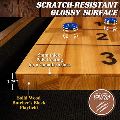 Barrington Urban Shuffleboard Table with Scratch-Resistant Playfield and 8-Puck Set - size: 12 Ft.