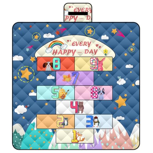Flying Chess Game Picnic Blanket 80"x80" with Free Pieces, Waterproof Sandproof Extra Large Outdoor & Beach Blanket for Park, Camping, Travel (Style 2) - color: Style 2