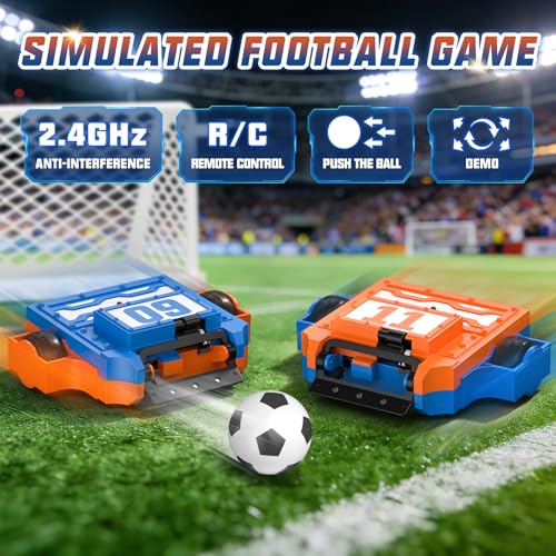 Remote Control Battle Robots Soccer Robot Game Set for Kids, 2-Player RC Football Robots Table Game with 2 Balls & 2 Goals, Fighting Robot STEM Toy Birthday Gift for Boys and Girls Age 5 & Up