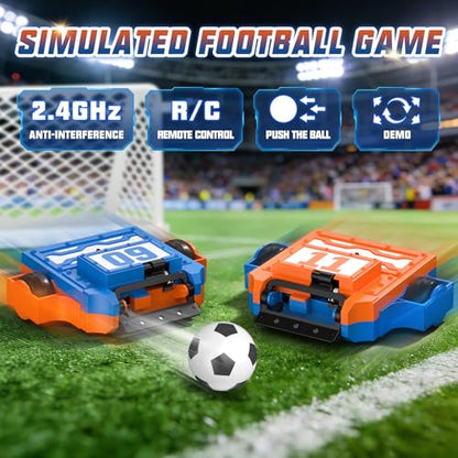 Remote Control Battle Robots Soccer Robot Game Set for Kids, 2-Player RC Football Robots Table Game with 2 Balls & 2 Goals, Fighting Robot STEM Toy Birthday Gift for Boys and Girls Age 5 & Up