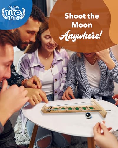 WE Games Shoot the Moon Game (20 Count), Large 18 inch Size, Solid Natural Wood, Retro Games for Adults, Classic Table Top Board Game - size: 20 units