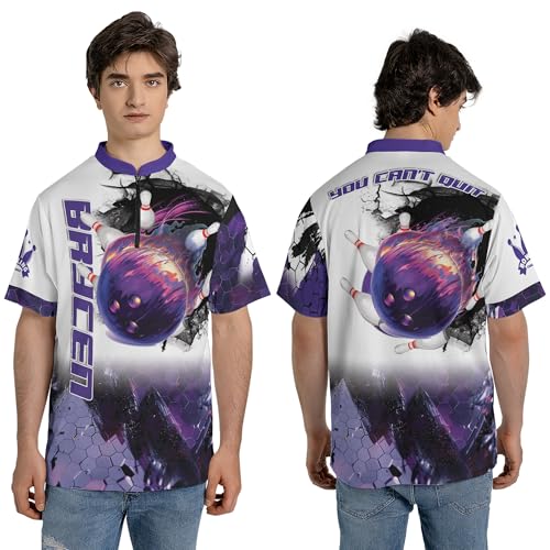 Personalized Custom Jersey for Men, Uniform Shirt for Bowling Team Gift - color: D2