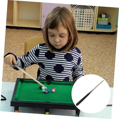 balacoo 2Pcs Short Pool Cue Sticks Lightweight Wooden Billiards Tool for Boys and Portable Cue for Billiard Training for Pool Games