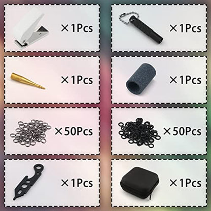 Dart Tool Kit - 50x Rubber Rings 50x Metal Washers with Dart Wrench Tool, Flight Hole Punch Tool, Shaft and Dart Point Remover Tool, Dart Sharpener