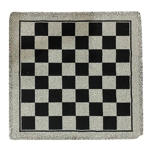 Home Jumbos Checkers Giant Checkers Set Game Rug Board Game with Reversible Game Mat for Indoor Outdoor Family