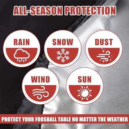 Foosball Table Cover compatible with Best Choice,48in Waterproof 210D Football Table Cover Outdoor Waterproof with 4 Windproof Buckles & Handle,48"L x 40"W x 31"H(Only Cover)