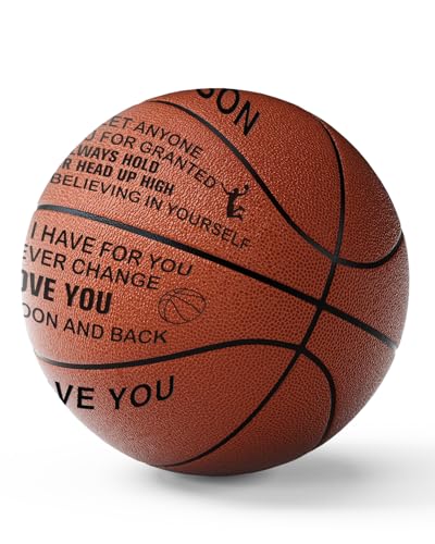 KAAYEE Engraved Basketball for Grandson, Engraved Basketball for Son from Mom Dad, Personalized 29.5" Basketballs Gifts, Custom Christmas Birthday Graduation Back to School Gift for Son from Mom Dad - color: to Son