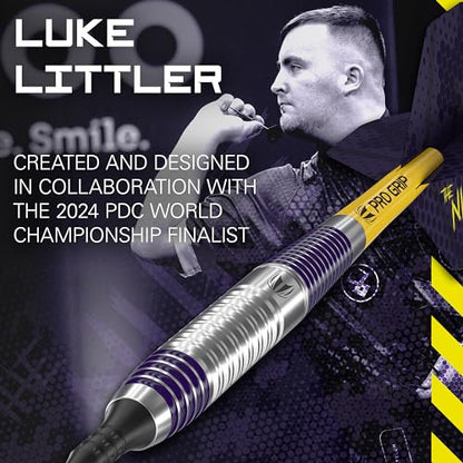 Target Darts Luke Littler Brass Soft Tip Darts Set – 19G Pixel Tip Dart, The Nuke Player Edition Dart Set, Dart Flights, Shafts & Dart Case Included | Professional Dart Accessories