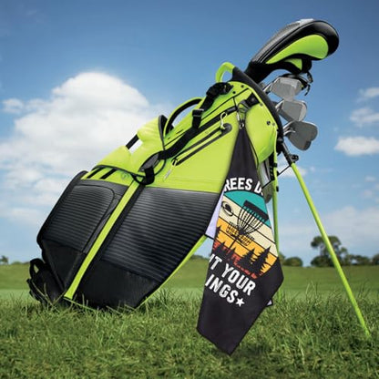 Trees Don T Care About Your Feelings Printed Microfiber Golf Towel, Funny Frisbee Golfing Towels, Golfer Bags Accessories Gifts for Men Frisbee Fan Golf Lover Dad Grandpa Uncle Brother Friend - color: Multicolor067