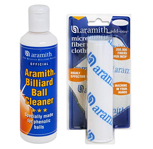 Aramith Phenolic Billiard Ball Care - color: Pool Ball Cleaner and Cloth