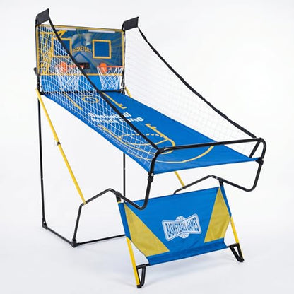 Single-Shot Basketball Arcade Game for Playroom and Small Spaces