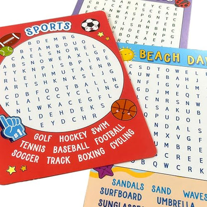 Ooly Kids Travel Games – 24 Word Search Activity Cards, Screen-Free Road Trip Fun, Tic Tac Toe on Every Card, Ages 6+ - style: Word Search