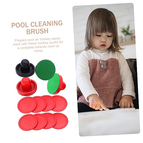 1set Air Hockey Pucks Replacement Ergonomic Paddles Pucks and Felt Covers for Game Tables for Home Use Carnivals and Fairs