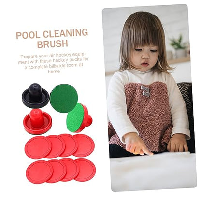 1set Air Hockey Pucks Replacement Ergonomic Paddles Pucks and Felt Covers for Game Tables for Home Use Carnivals and Fairs