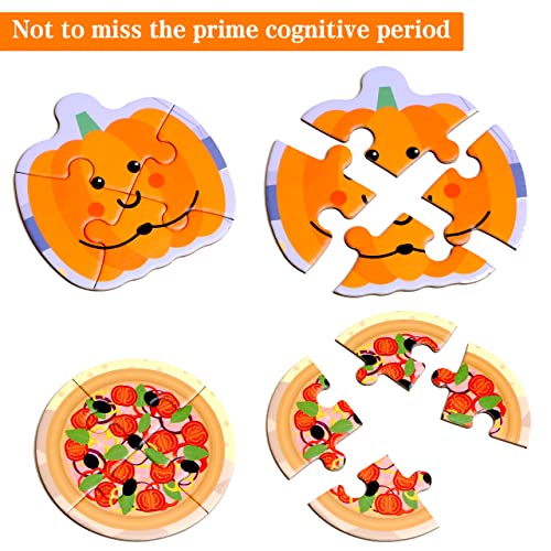 Magnetic Food Puzzles for Toddlers, Travel Toys for Kids 3-5 | toddler restaurant toys for Boys & Girls Learning Magnet Gift for Road Trip Activities Toy - style: Food