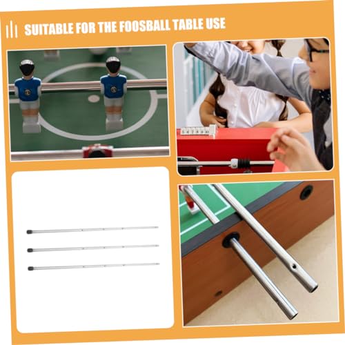 VOSAREA 3pcs Table Soccer Rod Replacement Iron Operation Pole for Foosball Game Accessory