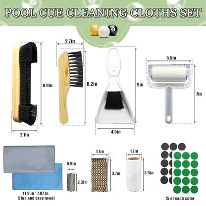 Pool Table Brush Set, Pool Table Brush for Felt & Rail Cleaning, Billiard Table Cleaner Accessories Kit