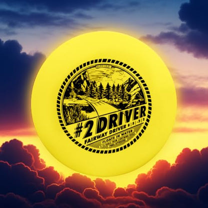 Lightning #2 Driver 2-Pack – Disc Golf Long-Range Drivers (Speed 8, Glide 5, Turn -2, Fade 2) – Durable, Floats on Water