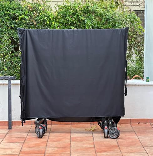 J&C Table Tennis Cover Ping Pong Table Cover Black Full UV Protected Table Tennis Cover Outdoor Waterproof Heavy Duty Ping Pong Table Outdoor Waterproof Furniture Sets Protection (Black) - color: Black