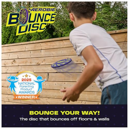 Aerobie Bounce Disc, Throwing Disc Toy for Kids, Backyard Toys, Outdoor Games for Adults & Family, Ages 5 & Up