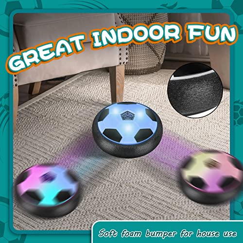 Set of 1 Light Up LED Soccer Ball Toys, Hover Toys for Boys Girls 4-7 8-12, Stocking Stuffers for Kids, for 3 4 5 6 7 8 9 10 11 12 Year Old Boys Girls - color: Black