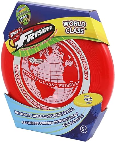 Whamo-O Frisbee - World Class Frisbee - 9.25" Sport Flying Disc 119G - Lightweight - Durable Flying Disc Toys for School, Game Prizes, Party, Indoor & Outdoor Game - style: 6 PACK ( RED + BLUE )