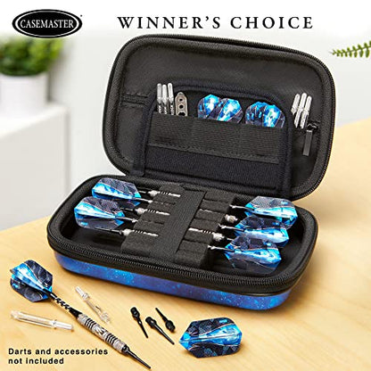 Casemaster Sentinel 6 Dart Case, Holds Extra Accessories, Tips, Shafts and Flights, Compatible with Steel Tip and Soft Tip Darts, Impact & Water Resistant Tactech Shell, Galaxy - color: Tactech Shell Galaxy