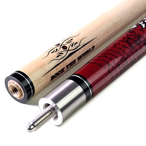 CUESOUL 58 inch 1/2 Maple Pool Cue Stick Kit-Rockin Series - color: G408, size: 21oz