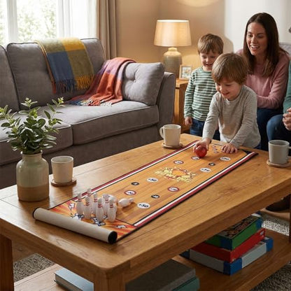 Tabletop Bowling Game Set, Portable Indoor Bowling Alley for Kids Adults, Easy Setup for Family Game Night
