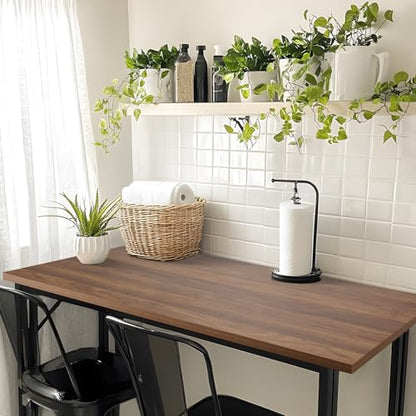 Kaboon Universal Tabletop 45"x20", Solid One-Piece Melamine Table Top, L-Desk Floating Desk DIY, Home and Office, Walnut - color: Dark Walnut, size: 45x20