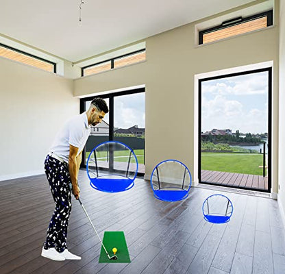 Golf Chipping Net for Backyard, Pop Up Chipping Practice Net with Balls Hitting Mat, Adults and Teens - Portable Golf Course Play Outdoor, Indoor, Camping, Lawn, Beach, Yard, Gifts