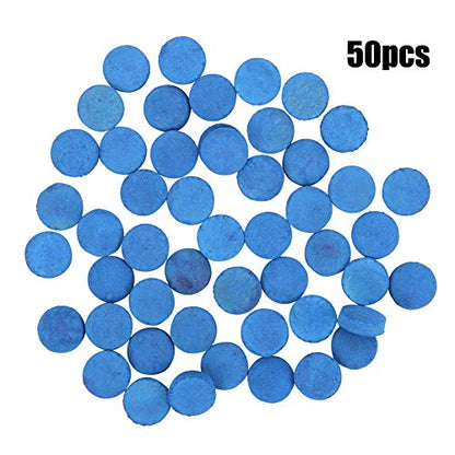 Asixxsix Pool Cue Tips, 50PCS Leather 9mm 10mm 13mm Sizes Billiard Cue Tips, Pool Tip Repair Kit with Storage Box for Snooker - size: 13mm