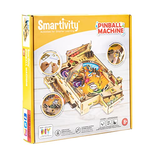 Smartivity Pinball Machine Wooden Model Engineering STEM Learning Toy for Kids Ages 8 and Up