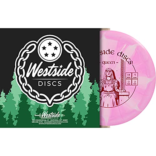 Westside Discs Origio Burst Queen Disc Golf Driver, Men and Women, Maximum Distance Frisbee Golf Disc, Great for Beginners and Easy to Throw, 176g, Stamp Color and Burst Pattern Will Vary - color: Red