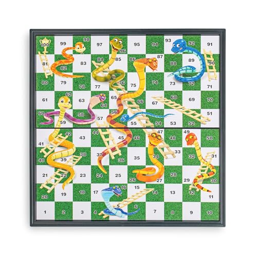 Magnetic Snakes and Ladders Board Game Set - 9.6 Inches