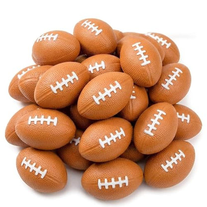 ALISSAR 20-Pack 3.4" Mini Football Stress Balls, Mini Foam Footballs for Football Party Superbowl Decoration, School Carnival Reward Gift