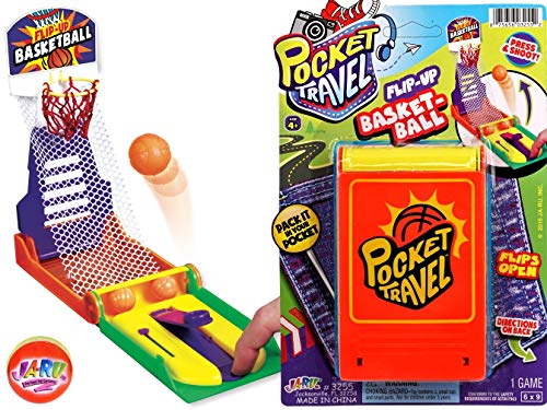 JA-RU Pocket Travel Mini Finger Basketball Shooting Game (1 Pack) - Handheld Mini Basketball Game for Kids, Tabletop Toys, Party Favors, Classroom Prizes & Goodie Bag Stuffers. 3255-1 - size: 1 Pack
