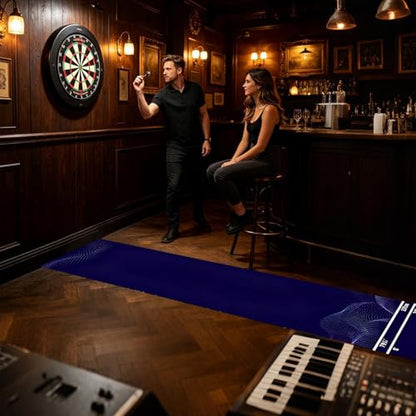 Darts Dartboard Mat | Non-Slip with Launch Line, Crystal Velvet, Portable, Darts Protective Mat | Games Room, Tournament, Sports Club, Office, Rest Room, - size: B